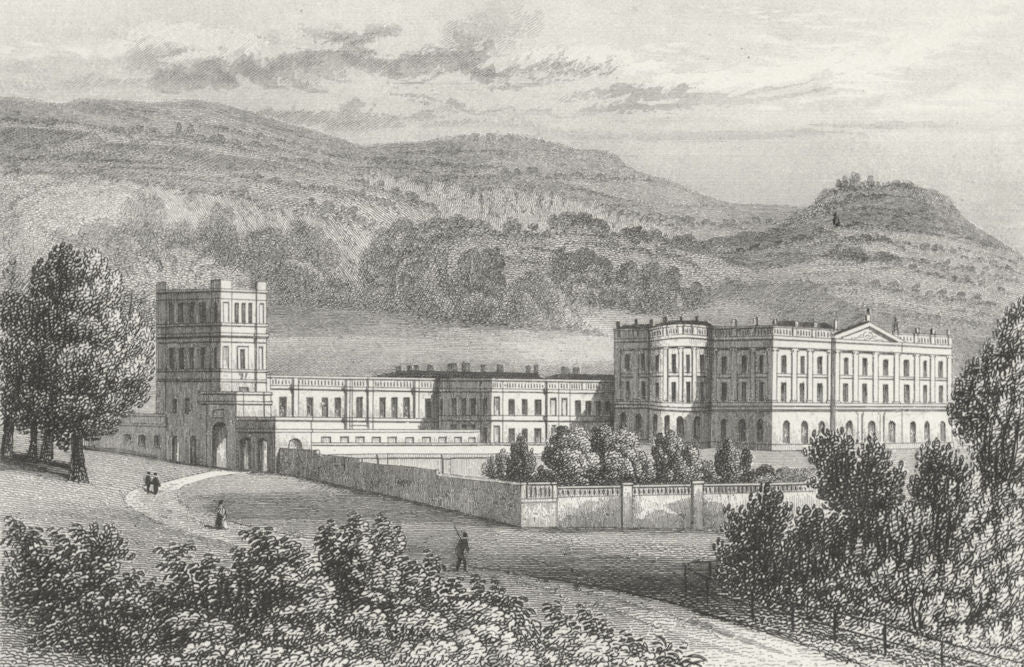DERBYS. Chatsworth, Derbyshire Duke Devon. DUGDALE c1840 old antique print